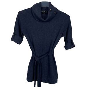 Mercer & Madison Sweater Women's L Navy Lambswool Angora Rabbit Career